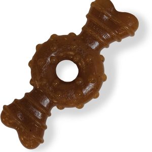 Nylabone Puppy Ring Teething Chicken Flavored Bone, Wolf, Medium