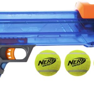 NERF DOG - Compact Tennis Ball Blaster Gift Set With 3 Balls