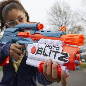 Súng đồ chơi NERF Elite 2.0 Motoblitz Blaster – Bắn motorized, tích hợp ống ngắm, 10 viên đạn