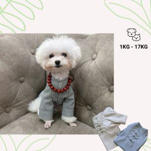 ÁO LAM THÊU HOA CHO THÚ CƯNG