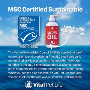 Dầu Cá Bổ Sung Omega Hỗ Trợ Làm Đẹp Lông Cho Thú Cưng Wild Alaskan Salmon Oil Omega 3 EPA DHA Liquid 237ml