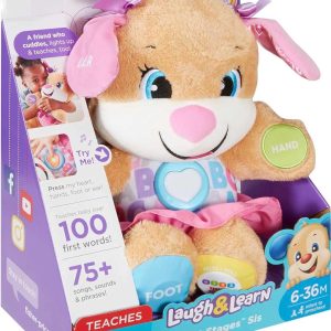 Đồ Chơi Âm Nhạc Học Tập Fisher-Price Smart Stages Sis – Búp Bê Bông Phát Sáng & Phát Nhạc (Từ 6 Tháng Tuổi)
