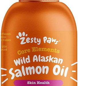 Dầu Cá Bổ Sung Omega Hỗ Trợ Làm Đẹp Lông Cho Thú Cưng Zesty Paws Wild Alaskan Salmon Oil Skin & Coat 237ml