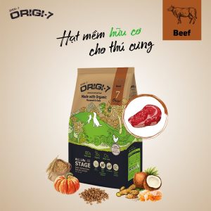 ORIGI 7 - Thức Ăn Hạt Mềm Hữu Cơ - Vị Bò 1.2Kg