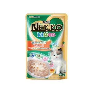 Pate Nekko Kitten Tuna Topping Chicken Meat in Gravy 70g