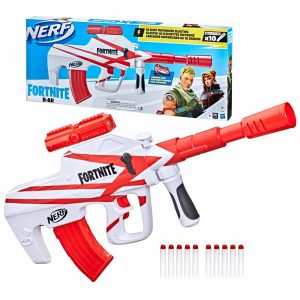 Súng đồ chơi NERF Fortnite B-AR Motorized Dart Blaster – Phiên bản Fortnite Converge, bắn tự động 10 viên, kèm ống ngắm