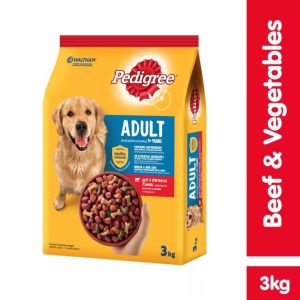 PEDIGREE Adult, Beef & Vegetables - Thức Ăn Dành Cho Chó Lớn - Vị Bò & Rau Củ 3kg