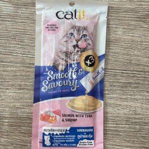 🇨🇦 SÚP THƯỞNG CATIT SMOOTH & SAVORY LICKABLE NHIỀU VỊ CHO MÈO ( 4 PCS X 15G)