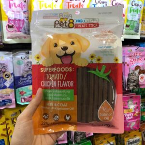 🇹🇭 SNACK MỀM PET8 TREATS STICK SUPERFOODS CHO CHÓ 250G
