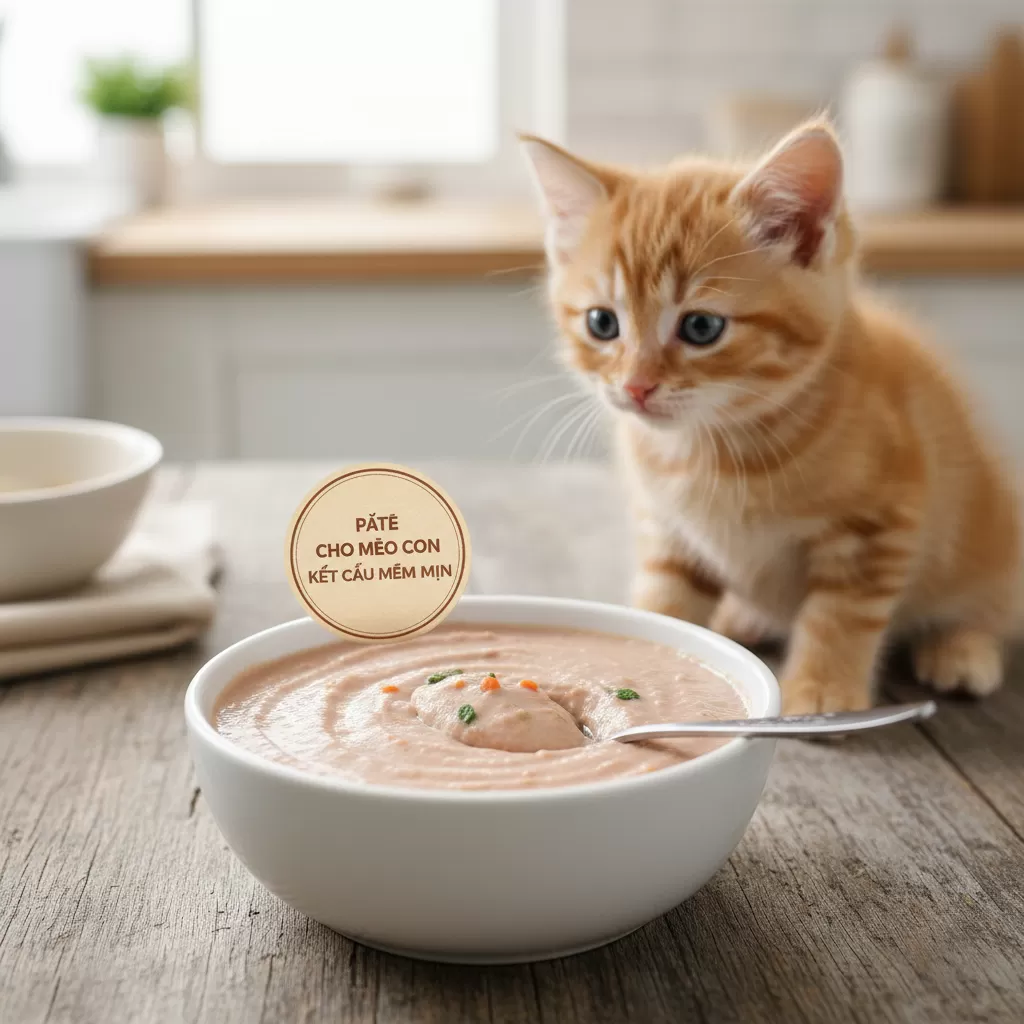gemini_image_1772166411-1 Pate là lựa chọn lý tưởng cho hệ tiêu hóa còn non nớt của mèo con