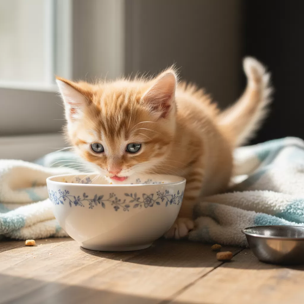 gemini_image_1772166411 Lựa chọn thức ăn phù hợp là chìa khóa cho sự phát triển của mèo con