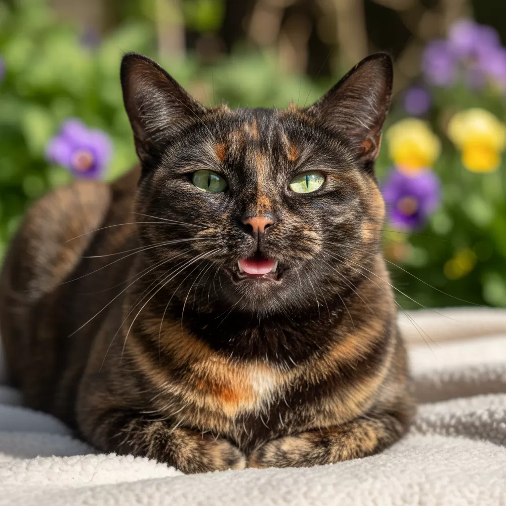 Mèo có bộ lông bóng mượt và khỏe mạnh nhờ chế độ dinh dưỡng từ hạt hữu cơ