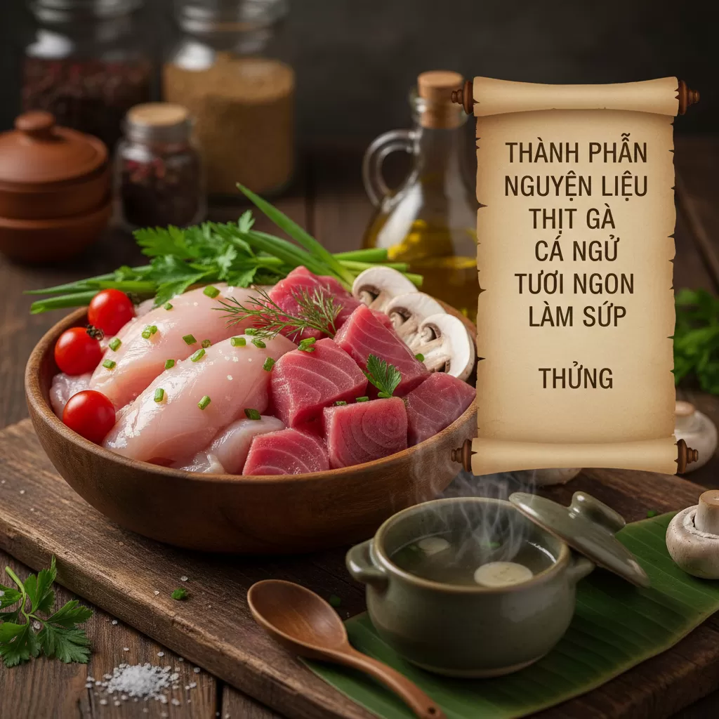 gemini_image_1772171352-1 Nguyên liệu tự nhiên là yếu tố quyết định chất lượng của súp thưởng