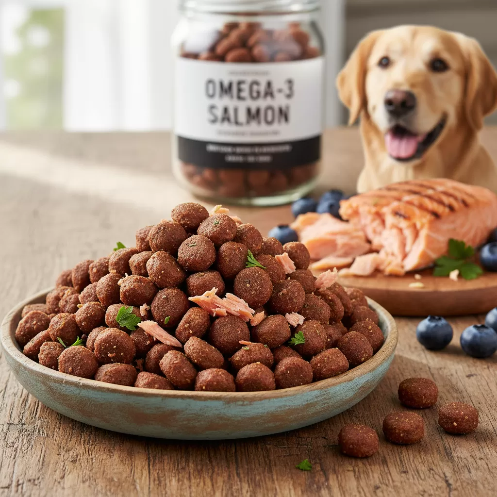 gemini_image_1772173794-1 Thức ăn chứa cá hồi và Omega3 giúp làm dịu làn da nhạy cảm và giảm viêm