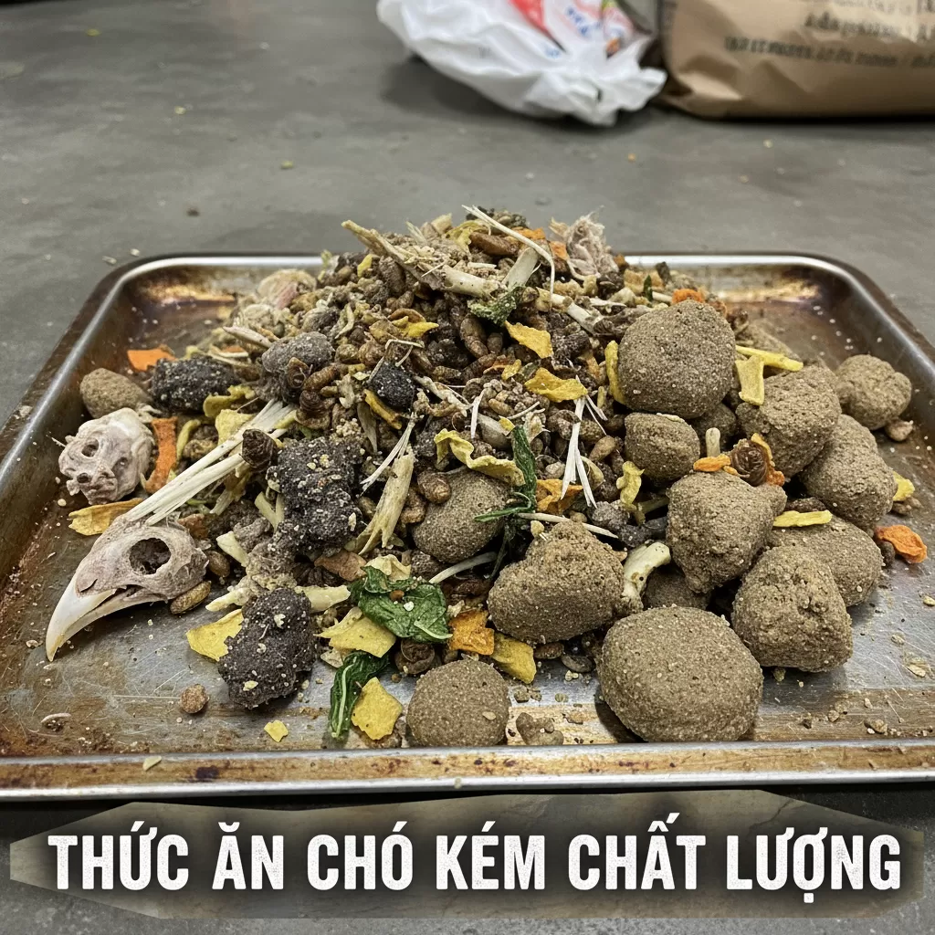 gemini_image_1772173794 Chủ nuôi nên tránh các sản phẩm chứa nhiều chất độn ngũ cốc và chất bảo quản hóa học