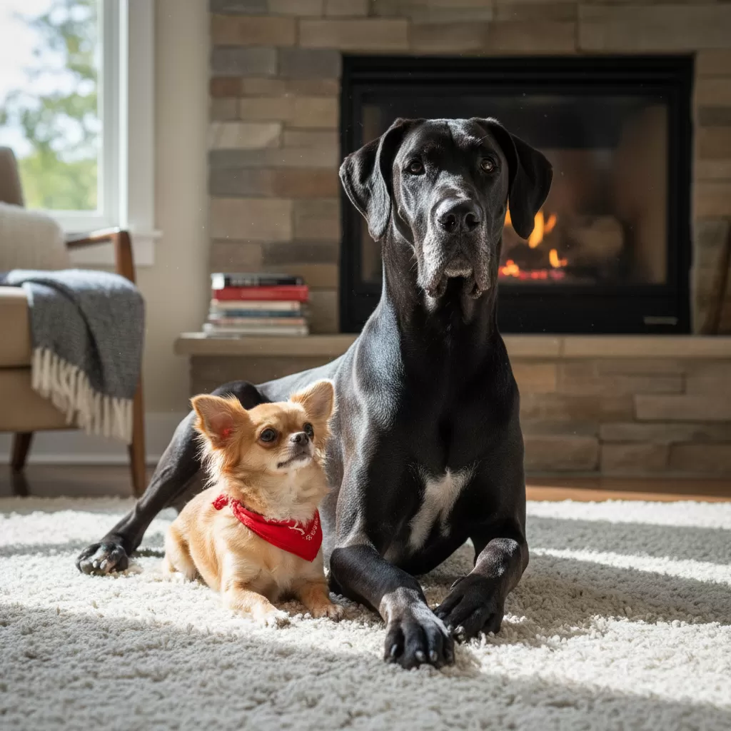 gemini_image_1772174110 Sự khác biệt rõ rệt về kích thước giữa giống chó nhỏ toy breed và chó lớn đòi hỏi chế độ dinh dưỡng riêng biệt