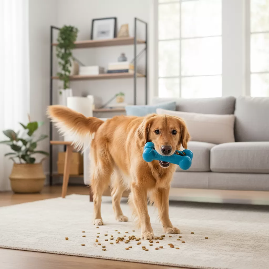 Sử dụng đồ chơi phù hợp giúp chó luôn vui vẻ và bận rộn ngay cả khi chủ vắng nhà