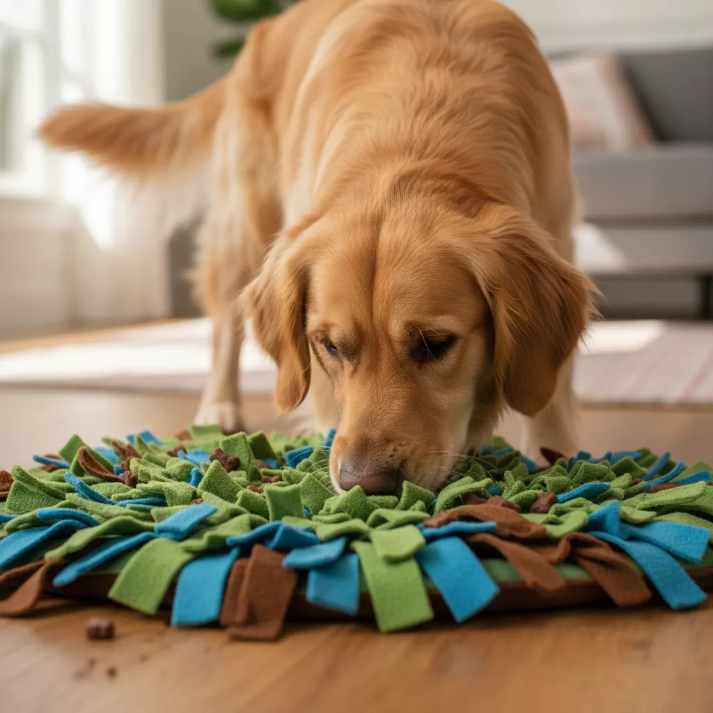 Thảm hít là loại đồ chơi trí tuệ tuyệt vời giúp chó vận động khứu giác và não bộ