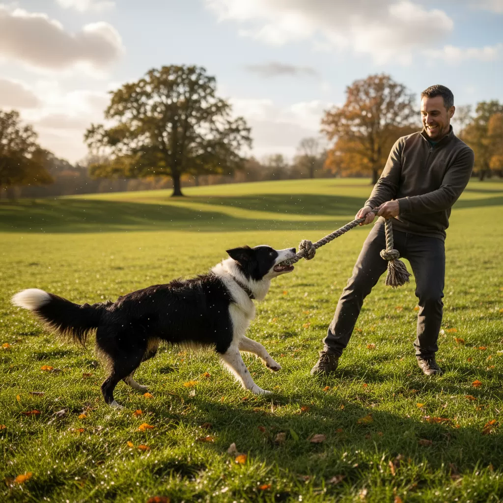 gemini_image_1772180345 Các hoạt động tương tác thể chất giúp chó giải tỏa năng lượng dư thừa và gắn kết với chủ nuôi