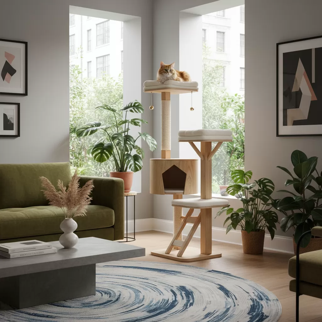 Nhà cây cho mèo là món đồ nội thất thiết yếu giúp cải thiện chất lượng sống cho thú cưng