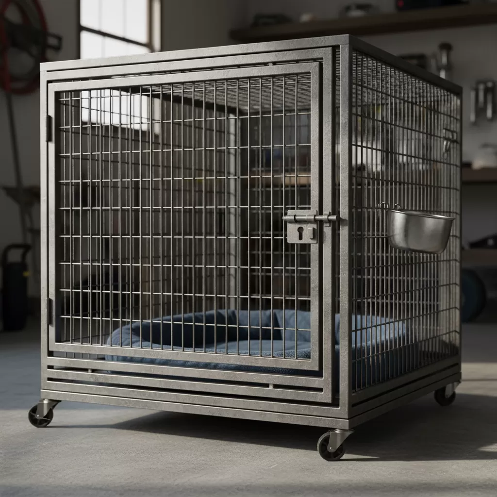 gemini_image_1772183520-1 Chuồng kim loại mang lại sự thông thoáng và độ bền vượt trội