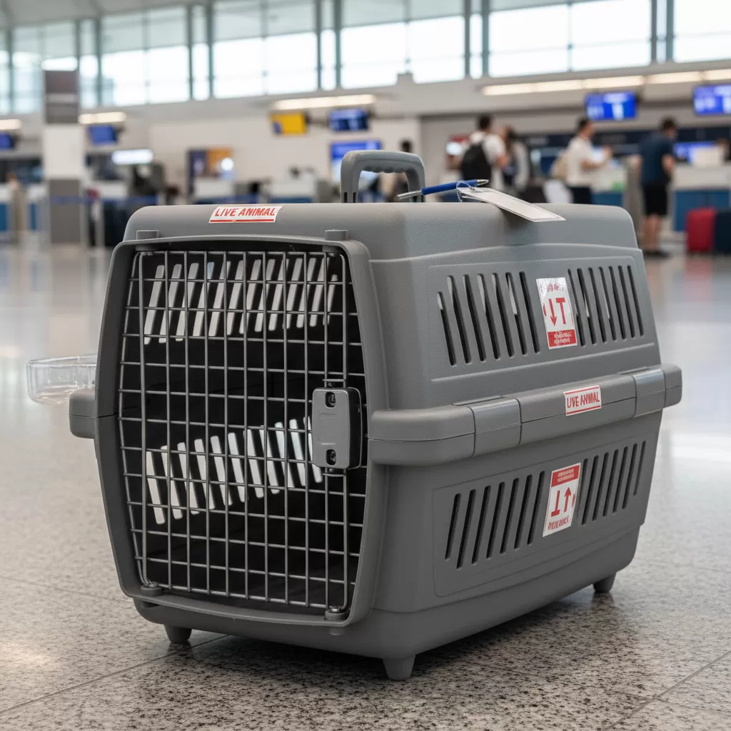 Chuồng nhựa cứng là lựa chọn tối ưu cho các chuyến đi dài bằng máy bay hoặc tàu hỏa