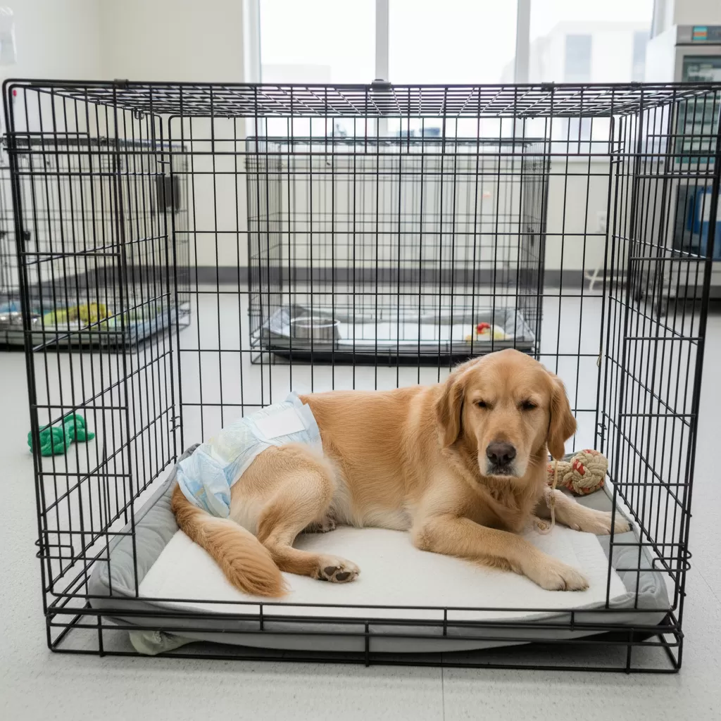 Tã lót giúp bảo vệ vết mổ và hỗ trợ vệ sinh cho chó sau phẫu thuật