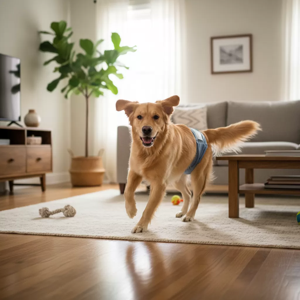 Lựa chọn đúng kích cỡ tã giúp chó vận động linh hoạt và giữ vệ sinh sạch sẽ