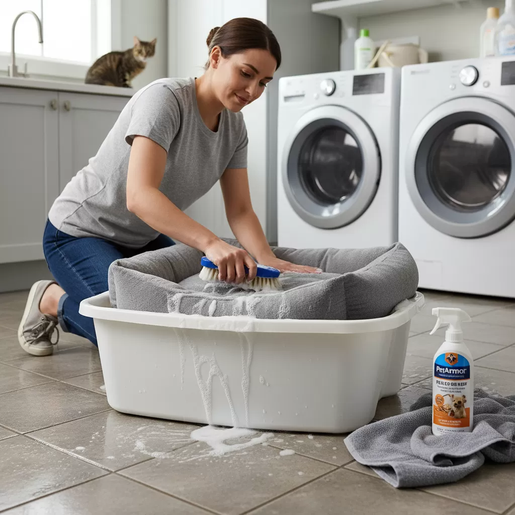 Vệ sinh môi trường sống và sử dụng thuốc đặc trị để loại bỏ ve bọ chét