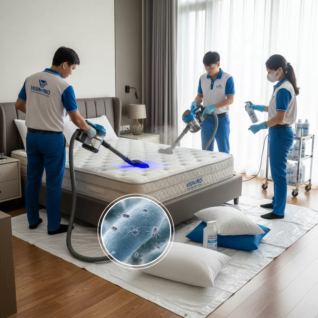 Quy trình vệ sinh nhà cửa toàn diện giúp loại bỏ ký sinh trùng gây hại