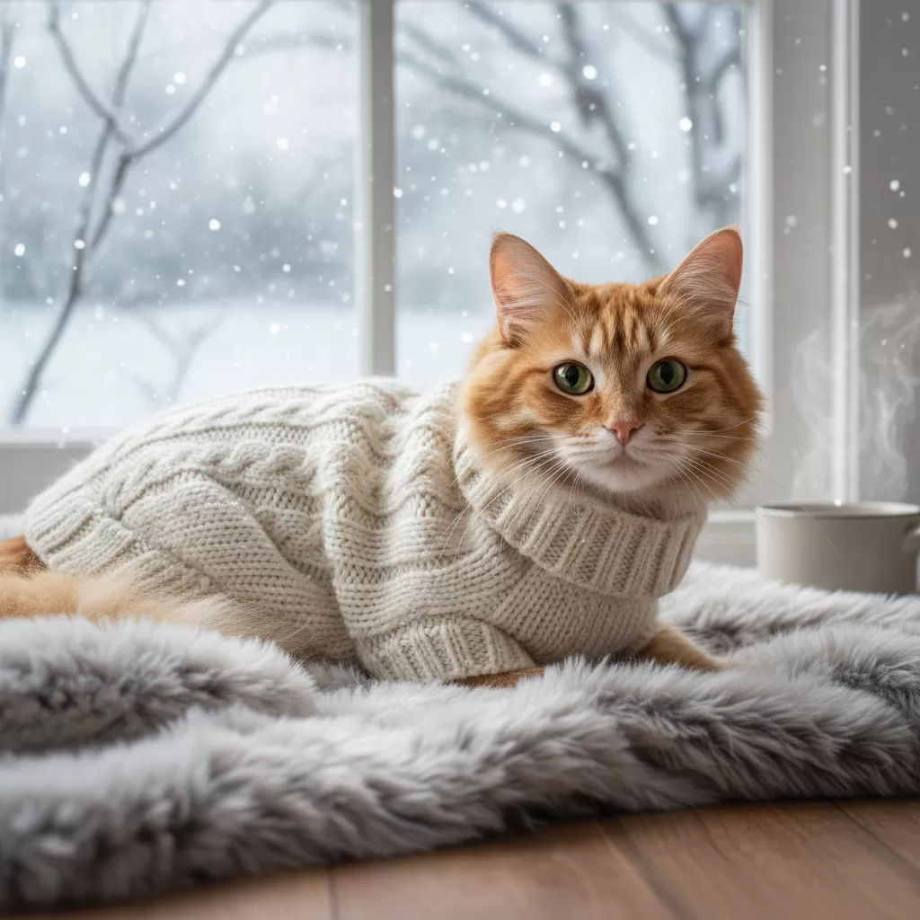 Trang phục len hoặc nỉ giúp thú cưng duy trì thân nhiệt ổn định trong mùa lạnh