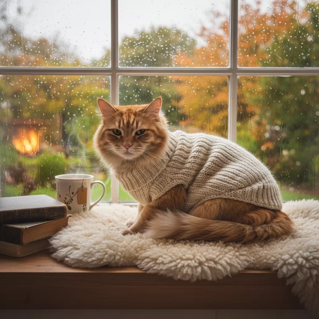 gemini_image_1772199450 Nhiều chủ nuôi băn khoăn liệu việc mặc quần áo cho mèo có thực sự cần thiết và an toàn