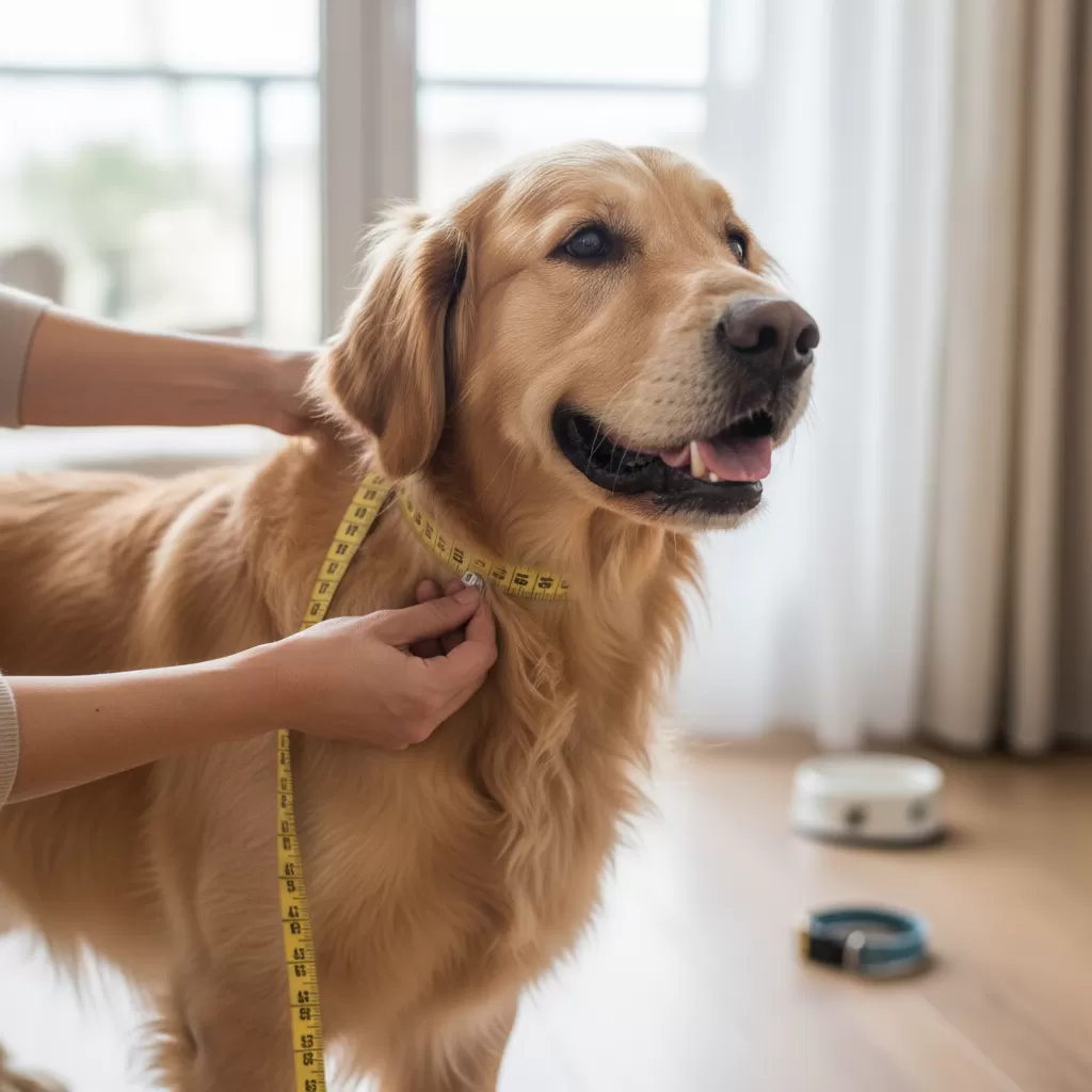 gemini_image_1772199683-1 Đo kích thước cổ là bước quan trọng nhất để chọn size vòng cổ chính xác