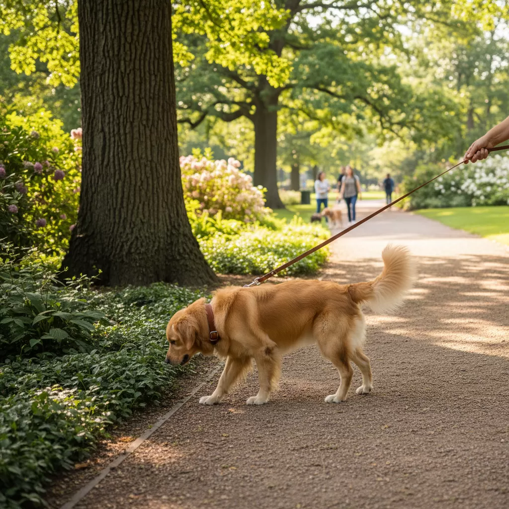 gemini_image_1772199683 Lựa chọn vòng cổ và dây dắt phù hợp giúp chó thoải mái khi vận động