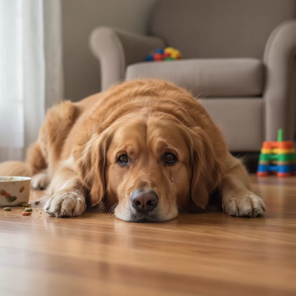 gemini_image_1772204692 Tình trạng béo phì ở chó gây ra nhiều hệ lụy nghiêm trọng cho sức khỏe và tuổi thọ