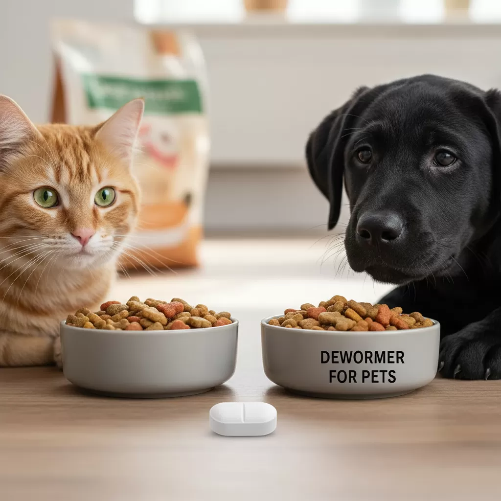 gemini_image_1772205406 Lựa chọn thuốc tẩy giun phù hợp với cân nặng và chủng loại của vật nuôi