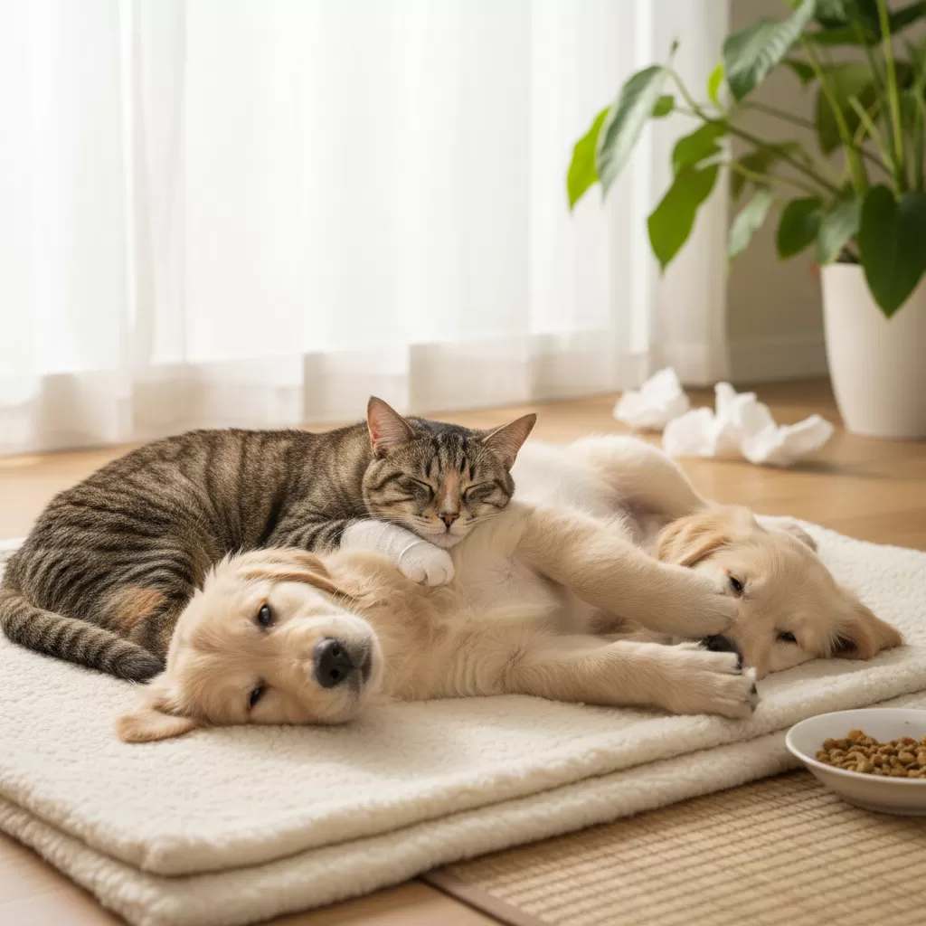 gemini_image_1772207360 Chăm sóc dinh dưỡng đúng cách là chìa khóa giúp thú cưng nhanh chóng hồi phục sau khi ốm