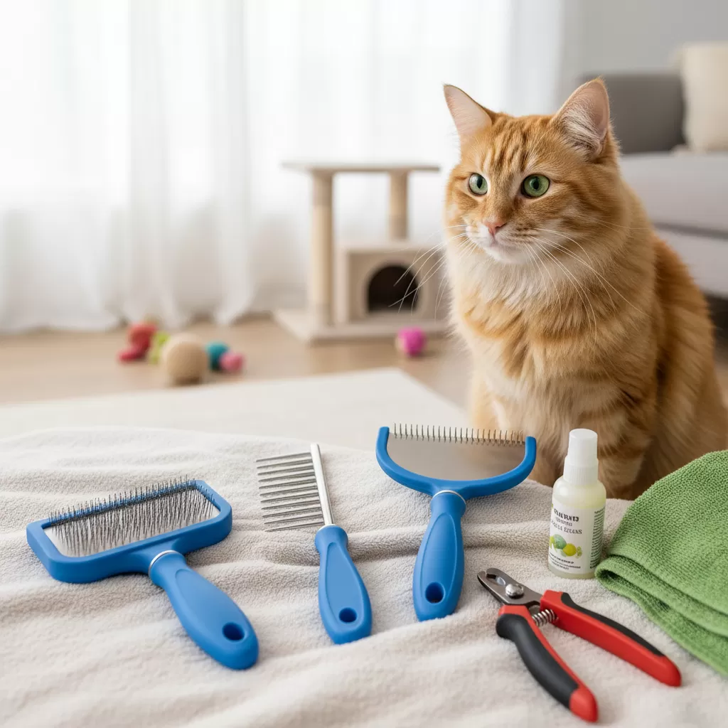 gemini_image_1772210511-1 Chăm sóc lông và móng định kỳ là một phần quan trọng trong việc nuôi mèo